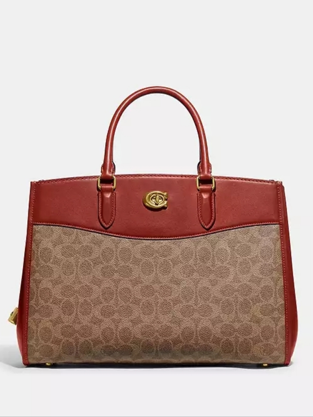 LIKE NEW COACH BROOKE CARRYALL BAG IN SIGNATURE CANVAS